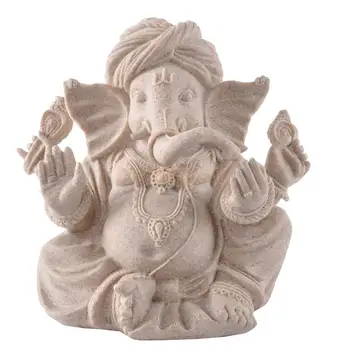 

Sandstone India Elephant God Buddha Statue Marble Sculpture Handmade Decor