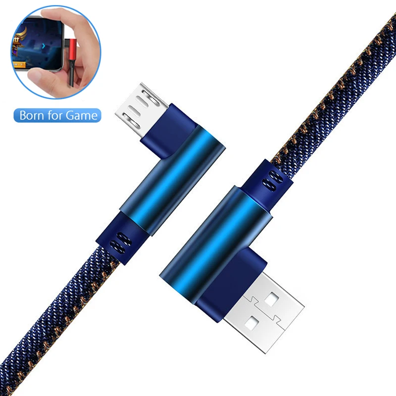 

90degree Right Angle Micro Usb Cable Data Cable Micro Usb for Huawei Honor 9i 8X Xiaomi Redmi 7 7A 8 Phone Charger Cable Cord