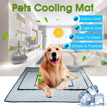 

Summer Grey Pets Cooling Mat Non-Toxic Cool Pad Bed Dogs Cat Puppy Cushion Beds Mat Breathable Blanket Dog Accessories Supplies