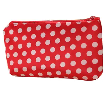 

Fashion Women Portable Travel Cosmetic Bag Makeup Case Heart Dot Print Toiletry Wash Organizer