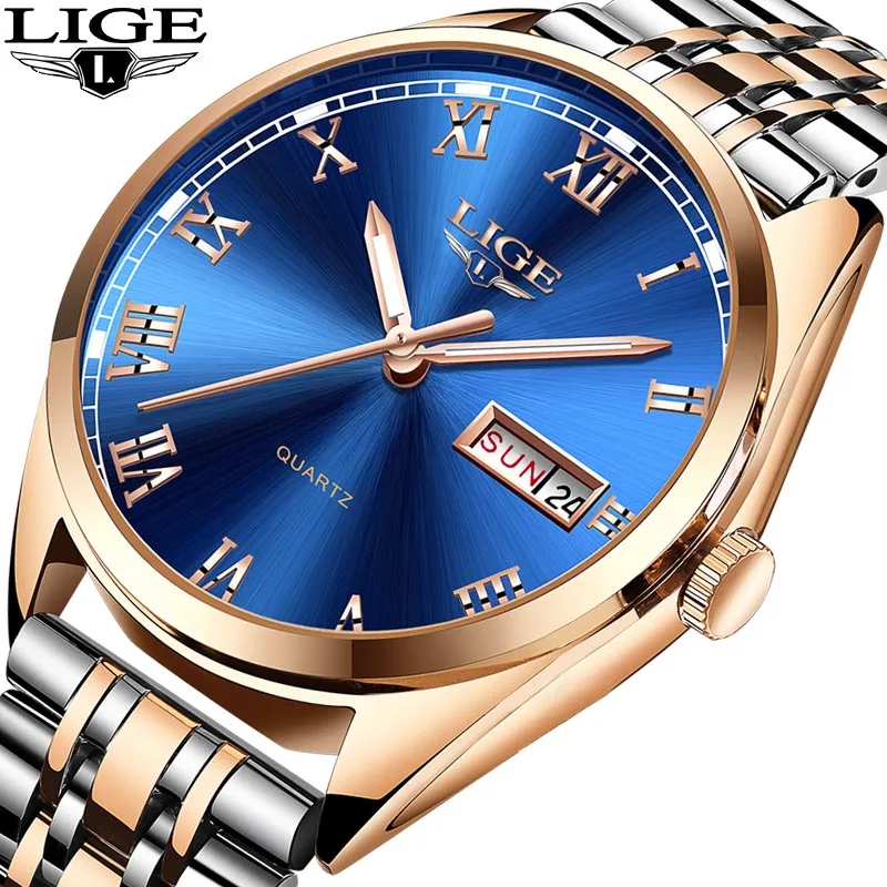 

2019 Christmas Gifts LIGE Mens Business Quartz Watch Men Top Brand Luxury Fashion Casual Waterproof Sport Clock Erkek Kol Saati