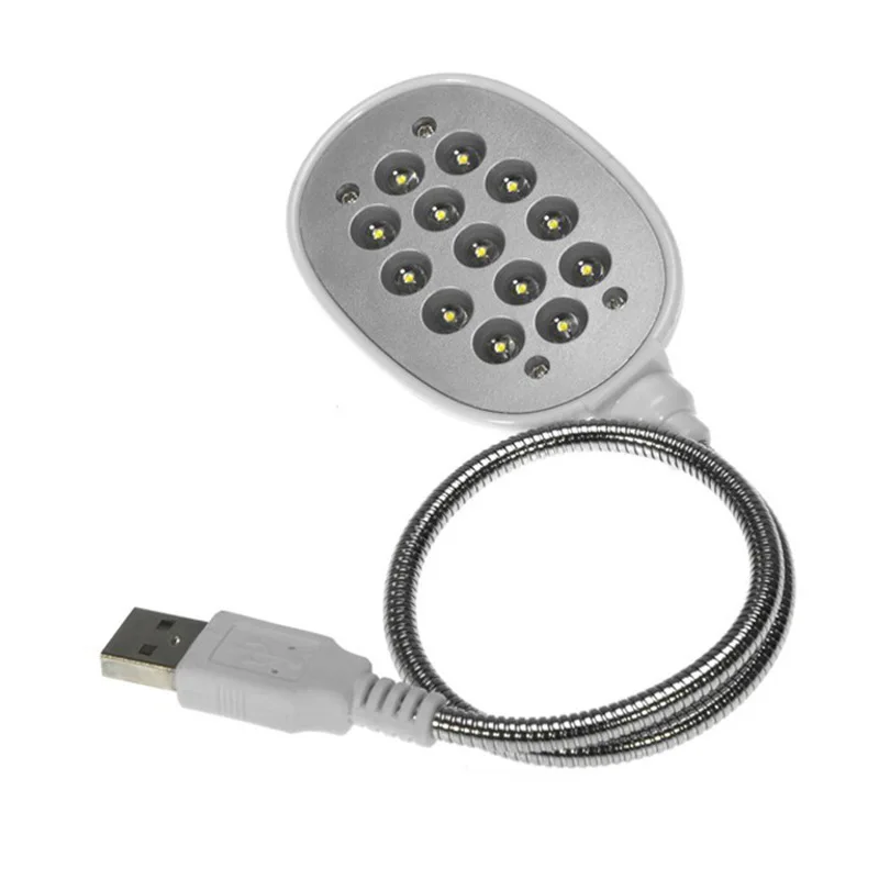 

Plastic USB Lamp USB Light Small Desk Lamp Eye Protection USB 13 LED Flexible Light Lamp For Laptop PC Notebook Powerbank