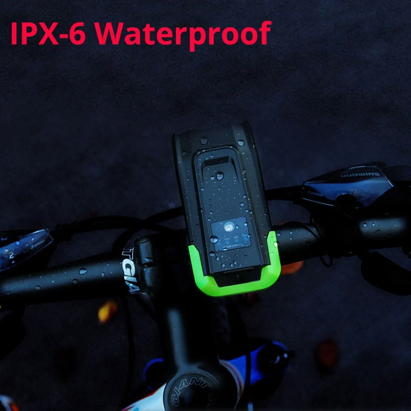 Built-In 4000Mah Bicycle Light Sensor Intelligent Flashlight For Bike Accessore With Speaker Usb Charging Cycling Lamp