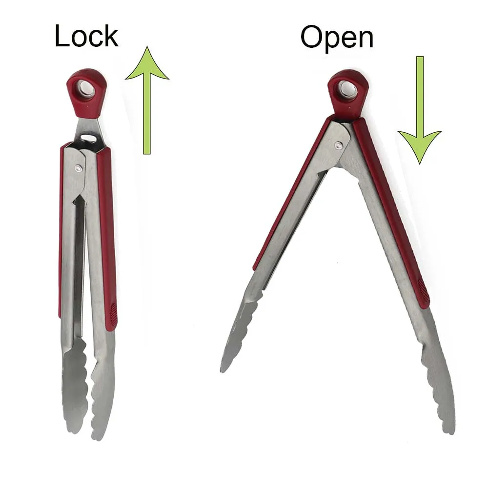 JANKNG 9/12/14/16 дюймов Нержавеющая сталь барбекю щипцы пищевые щипцы для салата шведского стола замок Тонг барбекю гриль Кухня Аксессуары для инструментов