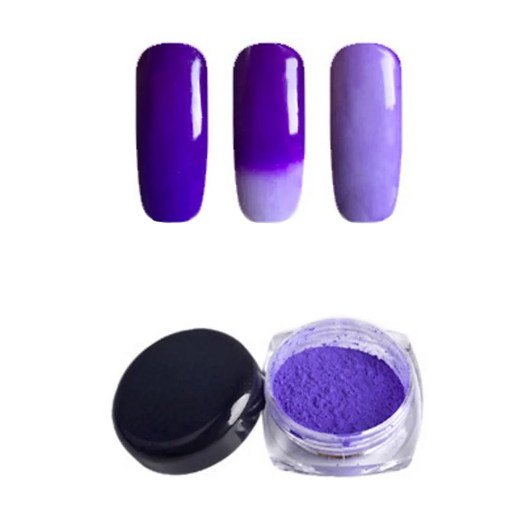 

12 Colors Thermochromic Pigment Thermal Color Change Temperature Powder Dust Decoration Gradient Nail Art 3D Tips Manicure Tools