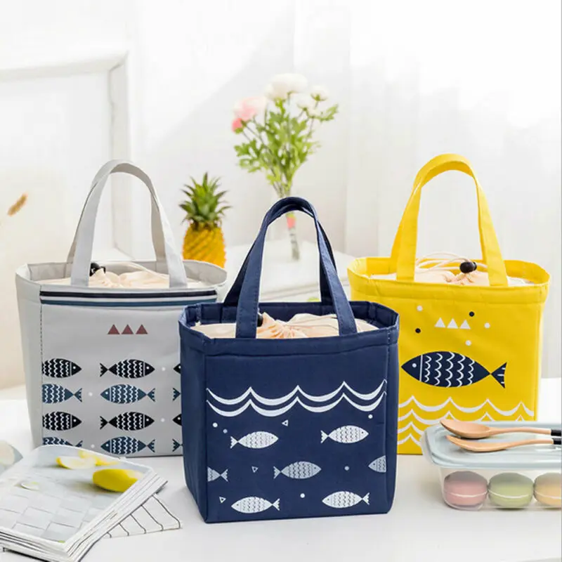 

New Waterproof Thermal Cooler Insulated Tote Picnic Portable Lunch Bag Drawstring Storage Box