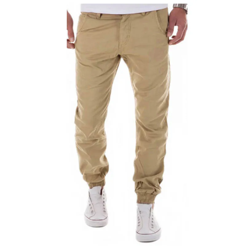 khaki jogger trousers