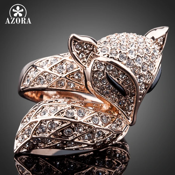 Новое модное кольцо AZORA цвета розового золота с Стразы My Fox Beauty TR0098|gold color|rose goldring