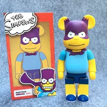 New Arrival 400% Bearbrick Cosplay The Simpsons & Batman PVC Action Figure Fashion Toys In Retail Box