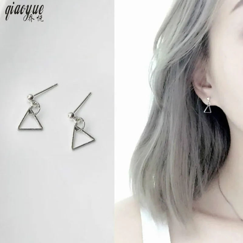 

Simple Pierced Triangular Ring Geometric Earrings, Anti Sensitive Earrings Earrings For Women Brincos 2017 Oorbellen