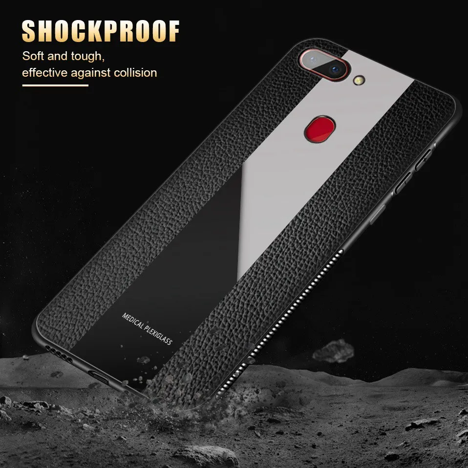 Luxuey Leather Case For OPPO R17 Pro K1 Cover Silicone Phone Case For Huawei R9 R9S R11 R11S Plus R15 R15X A5 A57 A59 A79 Cases  (2)