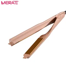 Fashion styling tool Gold Plated Titanium Plates Hair Straightener Irons 2 In 1 Hair Straightening Curlers Hair Curler