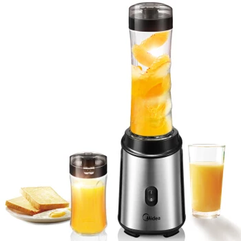 

LK1733 Portable Juicer Stainless Steel Vegetable Food Mixer 250W One-key Start Juice Extractor 2 Tritan Cups 600/300ml