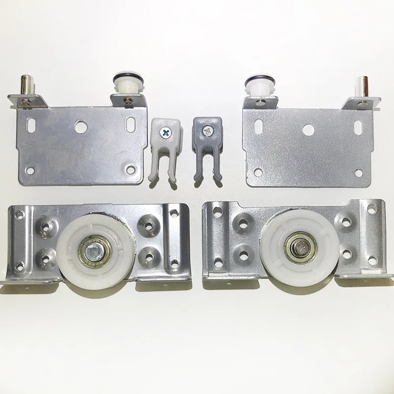 

382 Heavy Duty slide Door Wheel (Left Right) Lower Wheel runner pulley wheel 8 Hole Silver Door Wheel Hardware