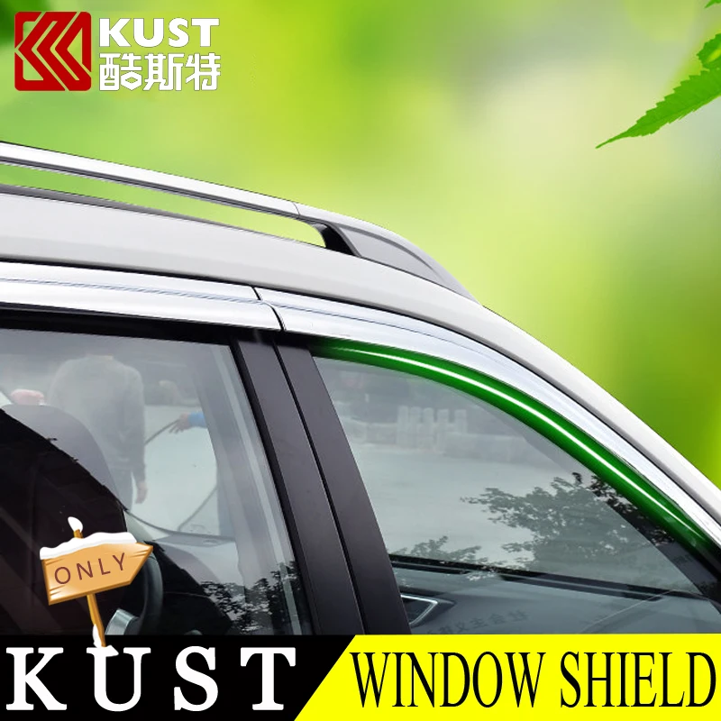 KUST ABS Plastic Window Rain Shield Guard Cover For X trail 2014