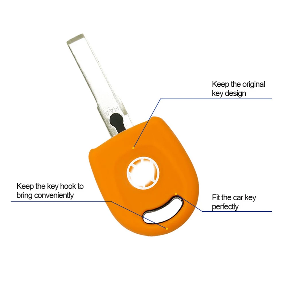 

1 PC Car key Silicone Car Key Case Cover For Volkswagen Polo Golf for SEAT Ibiza Leon for SKODA Octavia Transponder Protector