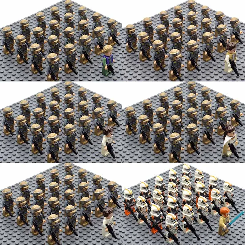 

21pcs/set Star Wars Rebel Trooper Leia Alliance Royal Guard 501st Legion Troops Building Blocks Bricks Gifts Toys for Children