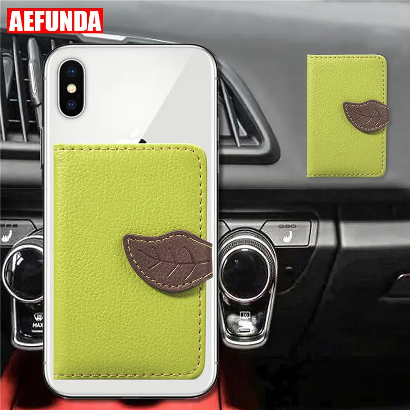 

Cell Phone Wallet Case Credit ID Card Holder Stick on For iPhone X 7 8 6 6S Plus Samsung Huawei Xiaomi Redmi Bag Accessories