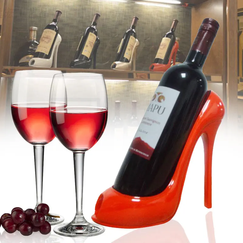 

Wine Bottle Holder Stylish High Heel Shoe Design Wine Rack Wine stand Home Decoration Interior Crafts Gift Basket Accessories