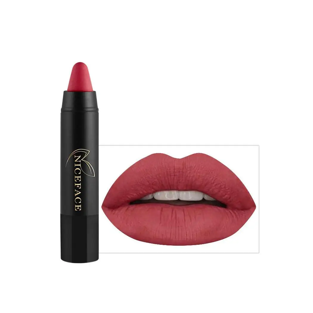 Women Make Up Cosmetics Moisture Matte Lipstick 17g 3Years Pen China Draw suitable lip liner along the lip - Цвет: color 17