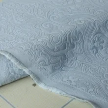 100cm * 145cm 3D Jacquard Vintage gris azul grueso sofá tapicería Material