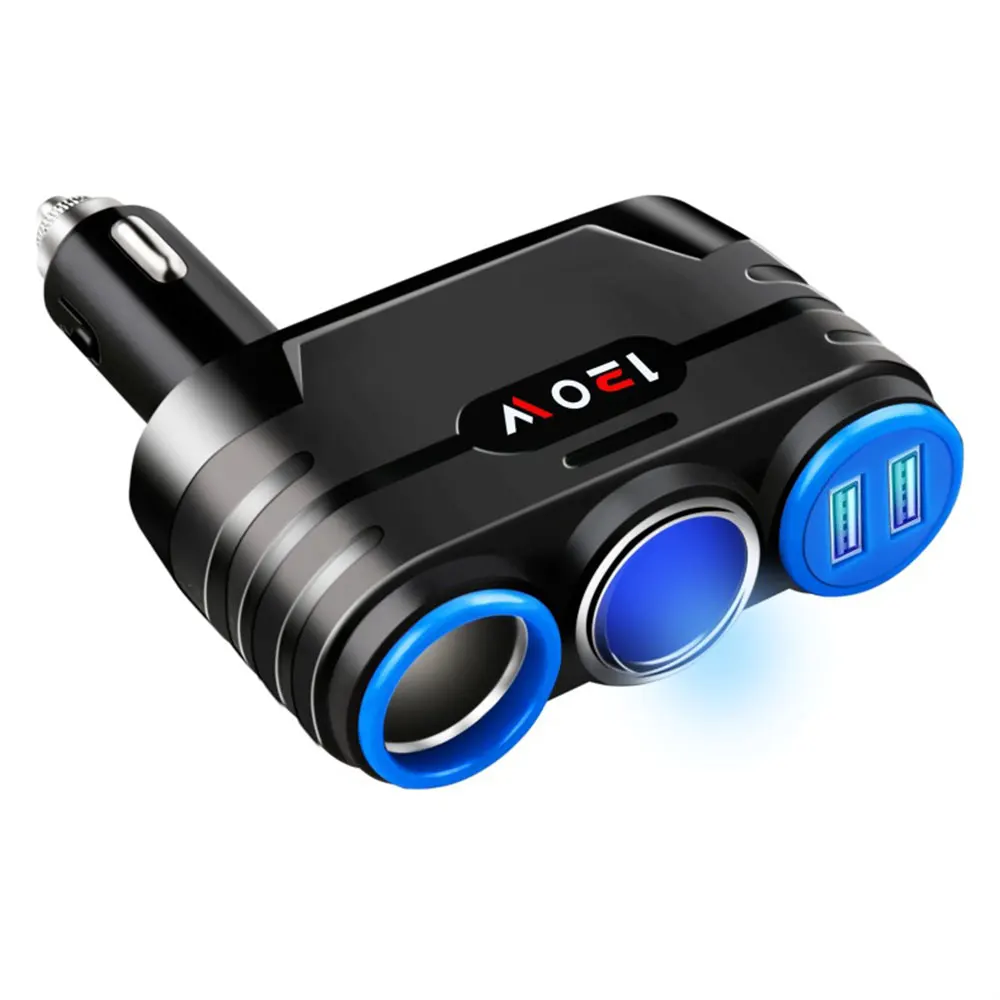 Автомобильное зарядное устройство прикуриватели розетки автомобильное быстрое зарядное устройство адаптер для автомобильного зарядного устройства напряжение умный сплиттер зарядное устройство Адаптивное - Название цвета: Blue