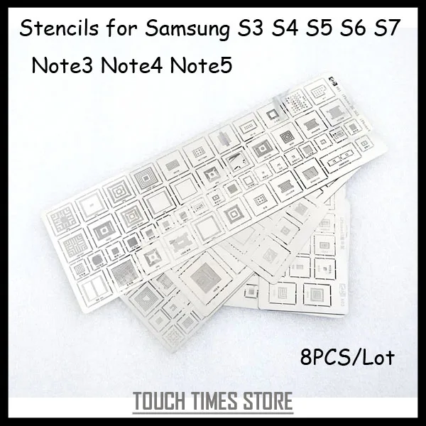8PCS/Lot IC Chip BGA Reballing Stencil Kits Set Solder template for
