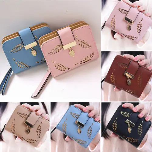 

Women Short Wallet Leather Small Clutch Purse Card Holders New Handbag Storage Bags