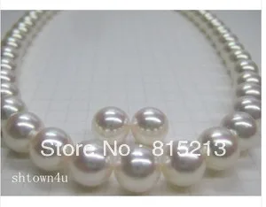 

ddh0147 9-10 MM SOUTH SEA NATURAL WHITE SHELL PEARL NECKLACE + EARRING