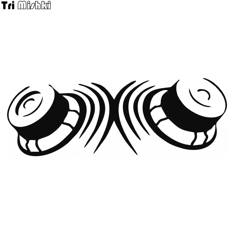 

Tri Mishki HZX115# 10.7*30cm 1-5 pieces car sticker Sub 2 audio speaker auto car stickers jdm