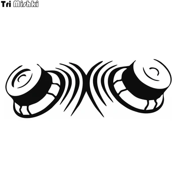 

Tri Mishki HZX115# 10.7*30cm 1-5 pieces car sticker Sub 2 audio speaker auto car stickers