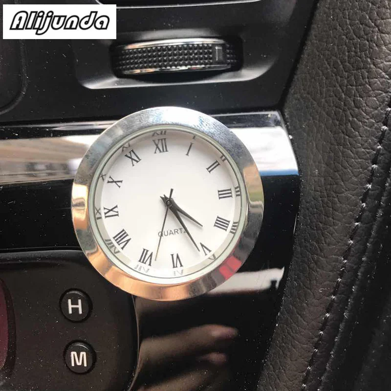 Автомобильная кварцевая панель Alijunda для украшения интерьера часов Mini Porsche 911