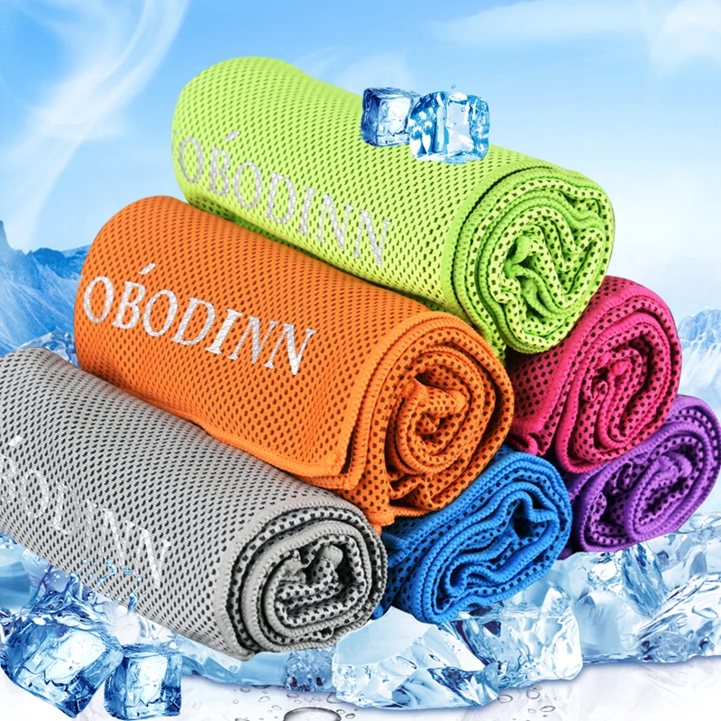 

Multicolor 100x30cm Cooling towel instant cooling relief 6pcs/set