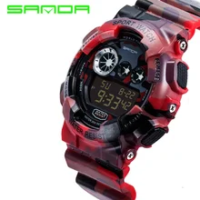 SANDA спортивные часы для мужчин военные водонепроницаемые мужские s часы брендовые Роскошные Электронные светодиодный цифровые часы relogio masculino для мужчин