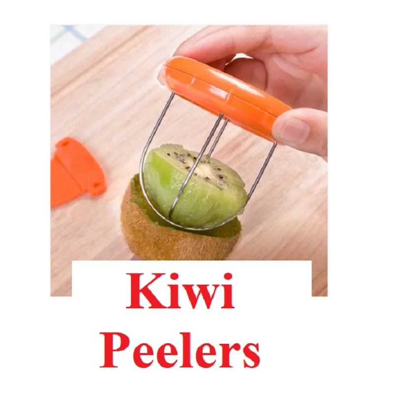 1Pcs Kiwi Peelers Plastic+Stainless Steel Kiwifruit Peeler Splitter