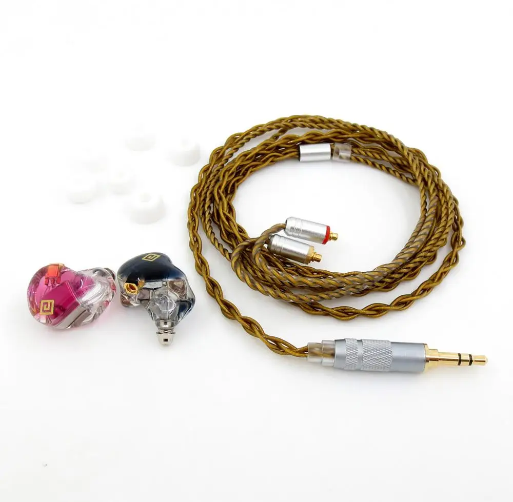 LN005919 чистый серебряный золотой кабель+ DIY пользовательские 5 единиц динамики арматура в ухо наушники+ MMCX кабель для Shure se535 se846 - Цвет: Type6