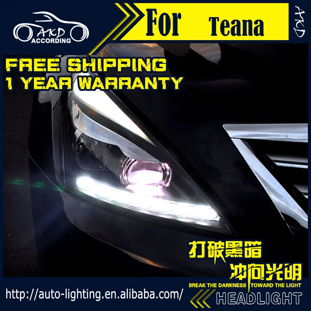 

AKD Car Styling Head Lamp for Nissan Teana Headlights 2008-2012 Maxima LED Headlight H7 D2H Hid Option Angel Eye Bi Xenon Beam