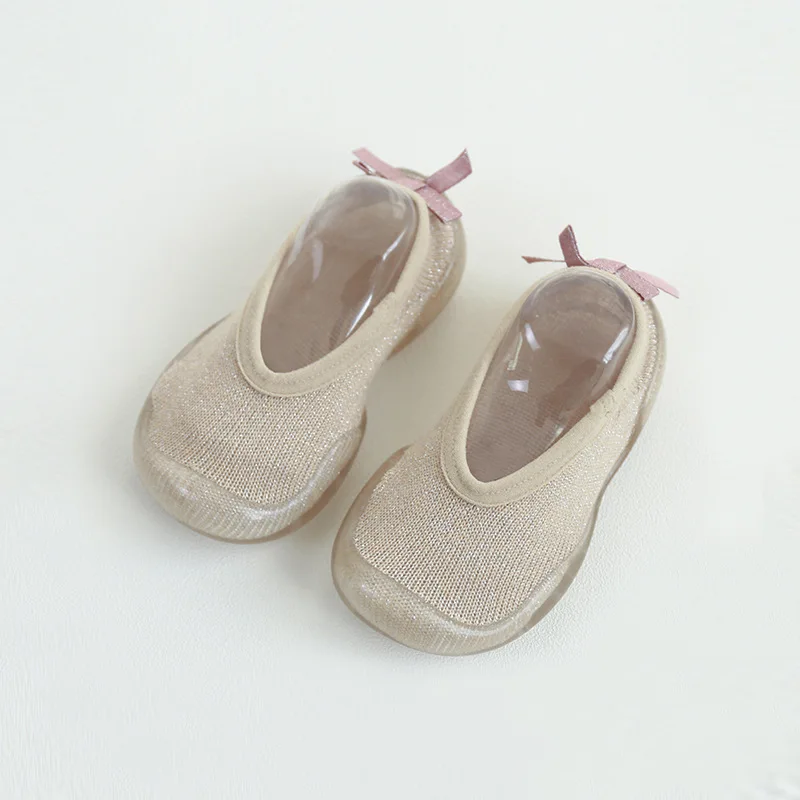 Новые летние детские носки для первых шагов, Bebe, носки-тапочки с резиновой подошвой для малышей, домашняя обувь для детей - Цвет: C