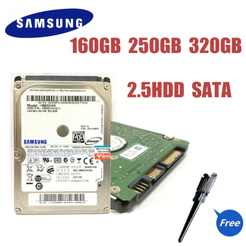 Внутренние жесткие диски Samsung для ноутбука диск 500 Гб 80 160 250 320 1 ТБ 2.5 HDD SATA 5400RPM 8
