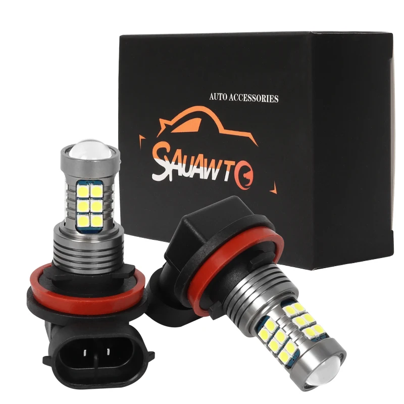 2X H3 H8 H9 H11 LED Fog Light Bulb Auto Car Driving Drl Lamp Bulbs For