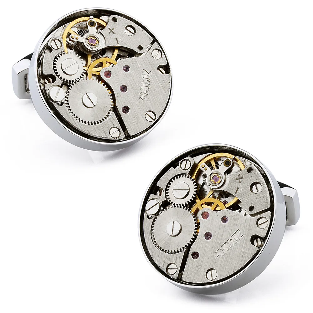 

HAWSON Brand Gift Cufflinks Items Watch Non-Movement Cuff Links Wedding Jewelry Brand cuff button watch Mechanical movement cuff