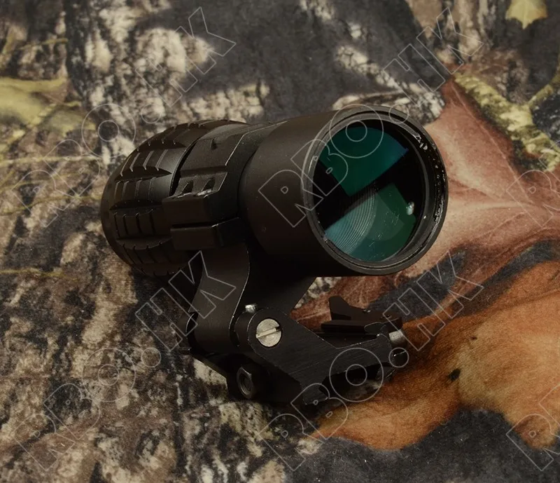 Тактический Совместимость с Red Dot Sight Scope 3x лупа с откидной в сторону Picatinny Weaver Rail Mount M9443