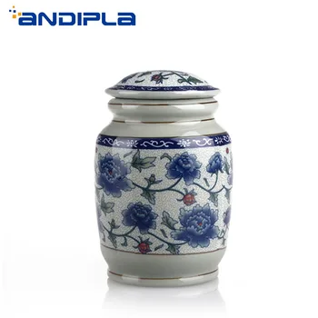 

Jingdezhen Ceramic Tea Caddy Blue and White Porcelain Tea Container Home Kung Fu Tea Set Accessories Sealed Storage Jars Teaware