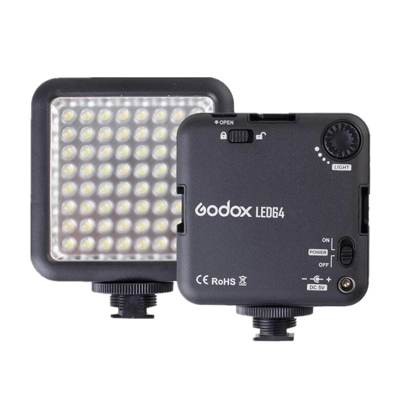 Светодиодная лампа Godox LED64 для цифровой зеркальной камеры мини видеорегистратор