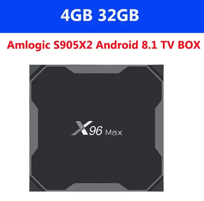 X96MAX Android 8,1 ТВ приставка Amlogic S905X2 LPDDR4 4 Гб 64 Гб четырехъядерный 2,4G& 5 ГГц двойной Wifi Bluetooth 1000M H.265 4K X96 max Smart tv - Цвет: 4G 32G TV Box