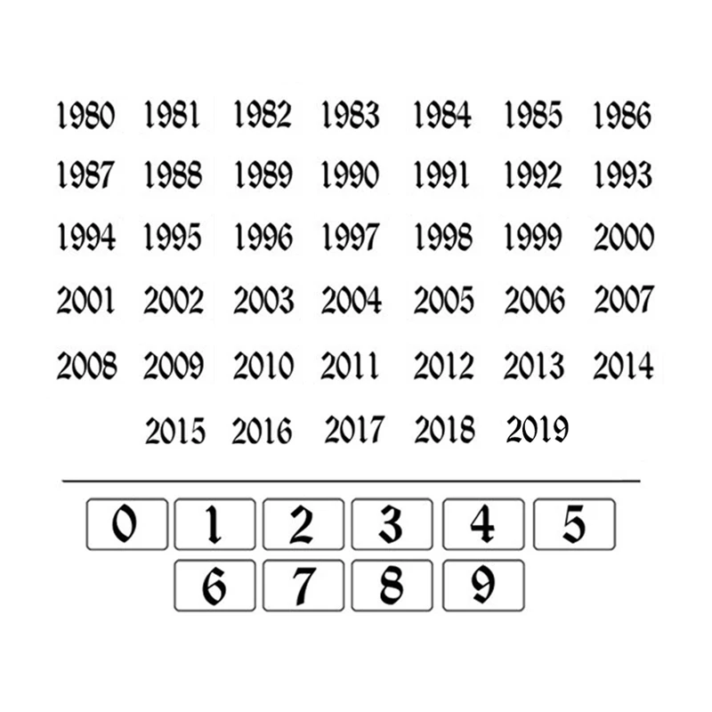 Старый английский номер браслет специальная дата год номер браслеты для женщин пользовательские ювелирные изделия 1980 до год рождения браслет