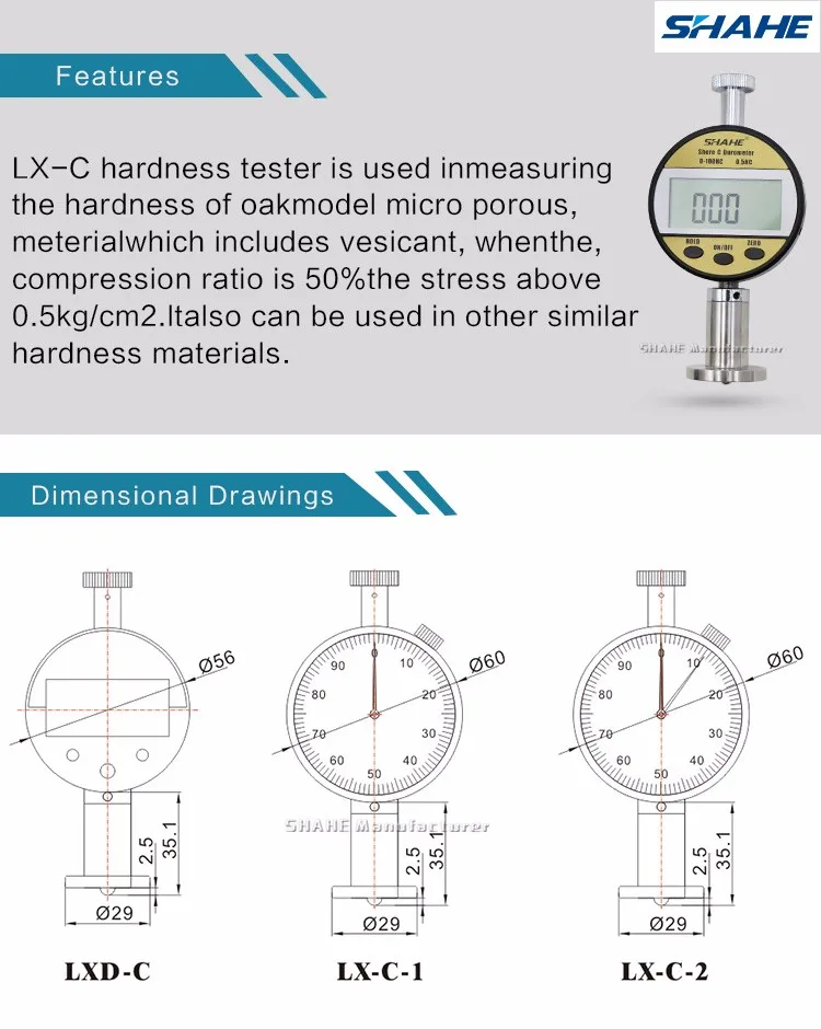 Высокоточный Цифровой Измеритель Твердости на суше, измеритель твердости, LXD-C