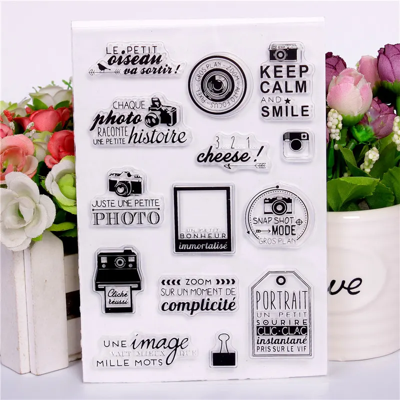 

Camera Transparent Clear Stamps for DIY Scrapbooking/Card Making/Kids Christmas Fun Decoration Supplies