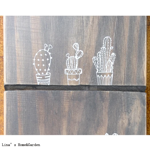 vintage brown pine wooden wall mail organizer with key hooks (7)