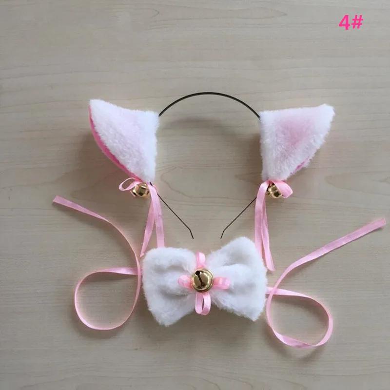 Cosplay&ware Cartoon Cat Fox Ear Bell Headband Bow Neckwear Maid Anime Cosplay Fancy Dress Set Women Girls Party Props Costume -Zentai shop online